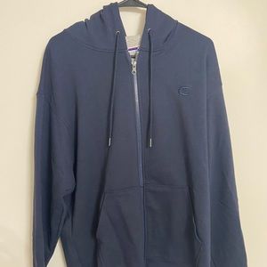 Champion Zip-Up Hoodie, Navy